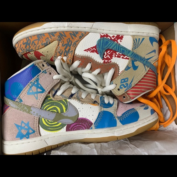 Nike SB Dunk High Thomas Campbell What The Dunk - Picture 8 of 9